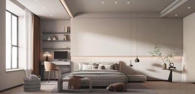 现代卧室3D模型下载